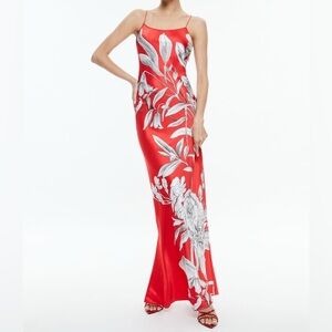 Alice + Olivia Paloma Cali Maxi Slip Dress| Red | Size 2